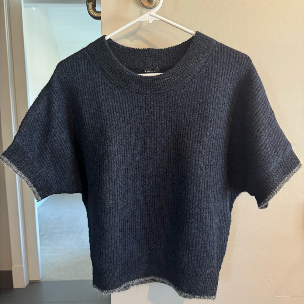 Halogen Classic Navy Knit Pullover